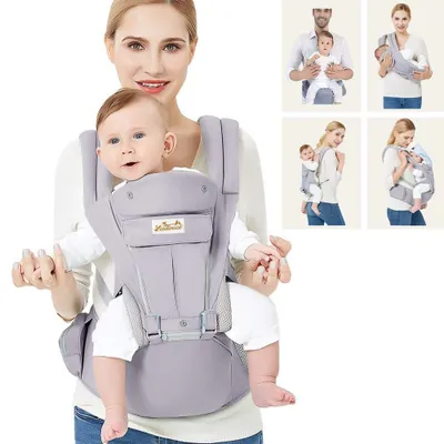 Image de Porte-bébé ergonomique - 100% coton, bretelles réglables