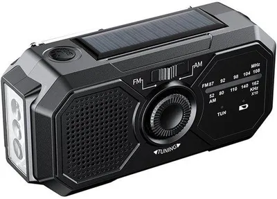 Image de Radio de survie - Radio portable, radio solaire, petite radio à transistors avec lampe LED, alarme SOS, pour la survie et le camping