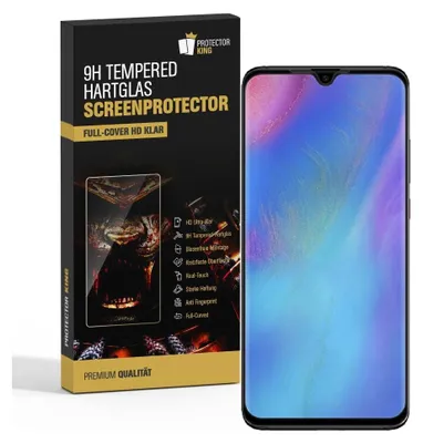 Produktbild von 2x 9H Panzerglas für Huawei P30 FULL COVER Displayschutz Schutzglas Hartglas Schutzfolie Panzerfolie KLAR Tempered echtes Displayglas Glasfolie Displayfolie Folie Transparent