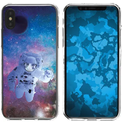Produktbild von PhoneNatic Case kompatibel mit Apple iPhone X / XS Silikon-Hülle Space Catronaut M5