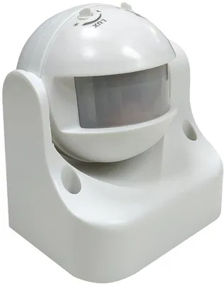 Productafbeelding van bewegingsmelder aanwezigheid, wandsensor draaibaar 180. Led-compatibel automatische bewegingsschakelaar, 300 W, wit, 10 x 8 x 8 cm