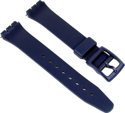Produktbild von Minott Uhrenarmband Kunststoff 17mm für Swatch Uhren blau 18054B