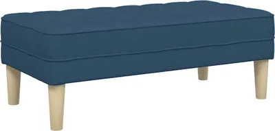 Image de Banc vidaXL avec coussins, bleu, 113 x 57 x 39 cm, tissu