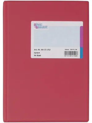 Immagine prodotto di König & Ebhardt 8615252 Geschäftsbuch A5 kariert, 5 mm rot