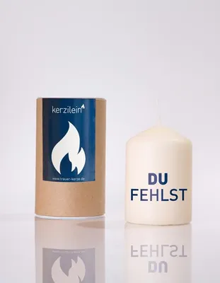 Produktbild von Flämmchen, dunkelblau "DU FEHLST"