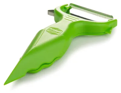 Image de Börner Éplucheur à garnir 6 en 1 vert Éplucheur de fruits et légumes Éplucheur d'asperges Éplucheur de pommes de terre Éplucheur de concombres Râpe végétalienne Râpe à légumes, Couleur:Vert
