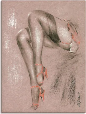 Produktbild von ARTland Leinwandbild Erotisches in High Heels Größe: 45x60 cm