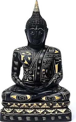 Produktbild von Meditationsbuddha Schwarz - 17cm
