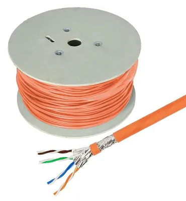 Zdjęcie produktu dla Helos 263842, 500 m, Cat7, S/FTP (S-STP), RJ-45, RJ-45, Pomarańczowy