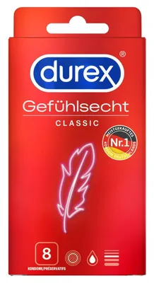 Zdjęcie produktu dla Durex, Classic, Prezerwatywy, 8 sztuk (PRODUKT Z NIEMIEC)