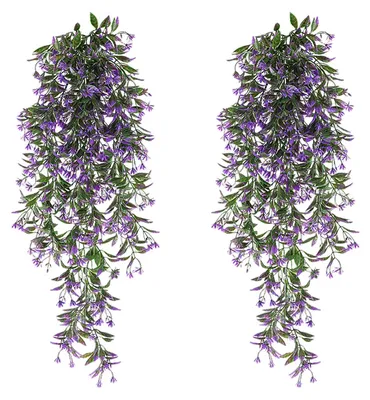 Produktbild von künstliche Hängepflanzen, lila, 78 cm, realistisch, pflegeleicht, künstlicher Efeu für Garten, Party, Büro, Wanddekoration, Hausgarten, Hochzeit