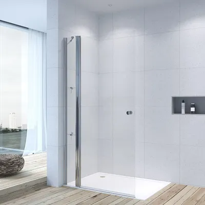 Produktbild von Duschwand Walk-In Glas Duschtrennwand 110 cm,Einscheibensicherheitsglas,mit Stabilisator,Aluprofile