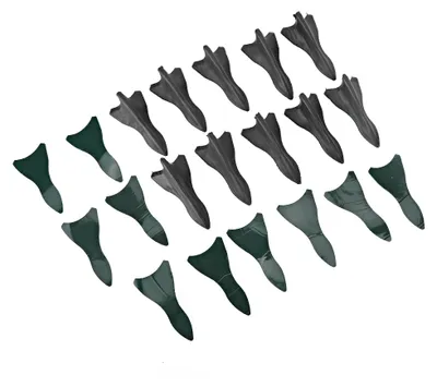 Image de Lot de 10 ailerons arrière universels pour voiture, style fibre de carbone, décor « ailerons de requin »