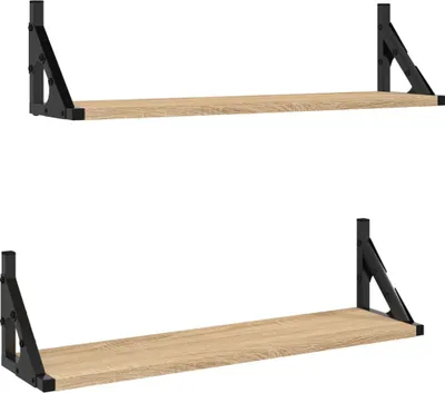 Obrázek produktu pro vidaXL Wandregale 2 Stk. Sonoma-Eiche 60x15x15,5 cm