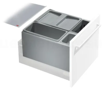 Image de Hailo Collecteur de déchets 3630451 XX Inset Rehausse XXL 18 + 12 + 4.1 litres