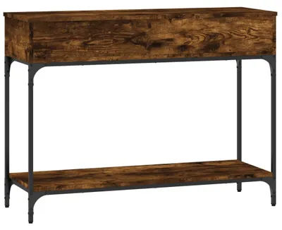 Obrázek produktu pro vidaXL Konzolový stolek kouřový dub 100x34,5x75 cm výrobek ze dřeva