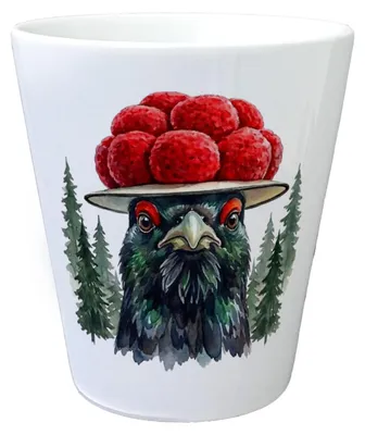 Produktbild von Auerhahn mit Bollenhut Blumentopf Schwarzwald Motiv