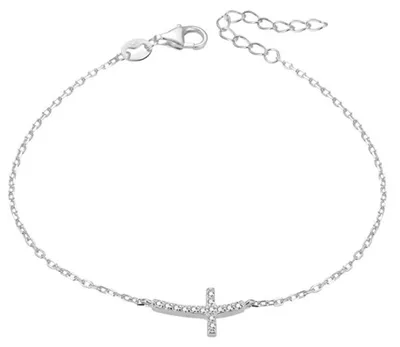 Produktbild von Silver bracelet with cross AGB484 / 20