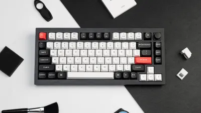 Zdjęcie produktu dla Keychron Q1 HE, 75%, Przewodowy i Bezprzewodowy, USB + RF Wireless + Bluetooth, Magnetic-mechanical key switch, RGB LED, Czarny, Szary