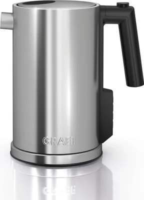 Produktbild von Graef WK 900 Schnurloser Wasserkocher, Edelstahlgeh?use, 1,2 l F?llmenge, 2000 Watt, 360? Sockel, Trockengehschutz, Kalkfilter, Abschaltautomatik