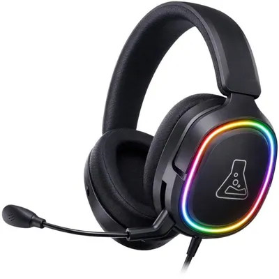 Produktbild von RGB-Gaming-Headset mit Kabel - THE G-LAB - KORP MERCURY - Stoff - Einziehbares Mikrofon - Stereo - Alle Plattformen