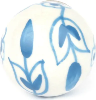 Produktbild von Knauf floral weiß/hellblau