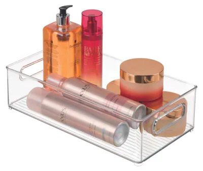 Produktbild von Kühlschrank-Organizer mit Griffen, 20,1 x 36,8 x 10,2 cm, Kunststoff, Transparent - iDesign | Fridge Binz