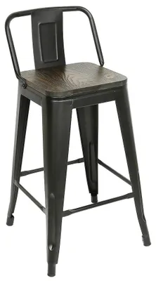 Produktbild von Barhocker, Industriestil, Metallkonstruktion, schwarz