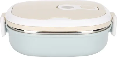 Produktbild von Lunchbox, tragbar, Edelstahl, isoliert, Thermobehälter für Lebensmittel, für Schüler, Kinder, Arbeit