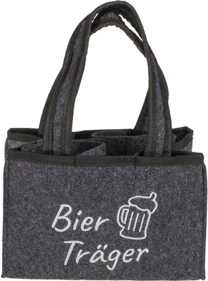 Produktbild von OOTB Flaschentaschen aus Filz mit 6 Fächern, 24 x 15 cm Bierträger