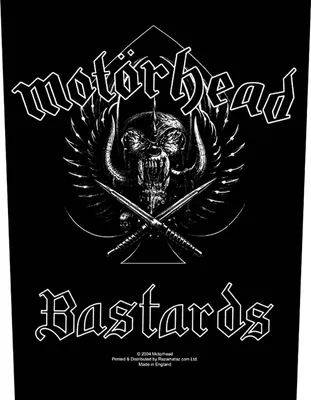 Obrázek produktu pro Motorhead - nášivka "Bastards" RO8312 (jedna velikost) (černá/bílá)