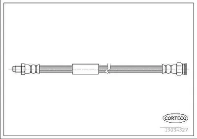 Produktbild von CORTECO 19034327 Bremsschlauch Hinten für FIAT CROMA (194)