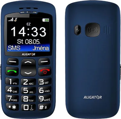Obrázek produktu pro Mobilní telefon ALIGATOR A670 Senior + nabíjecí stojánek, modrý