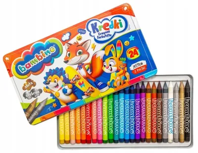 Produktbild von BAMBINO Buntstifte in einer Metallbox 24 Farben