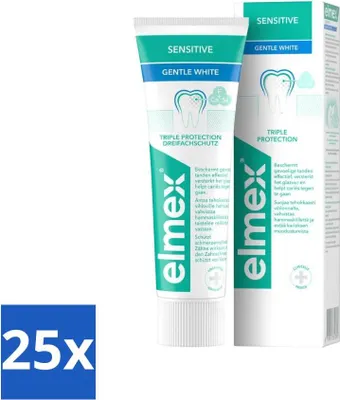 Immagine prodotto di Elmex Dentifricio Sensitive Gentle White 75 ml - Confezione risparmio - 25 pezzi