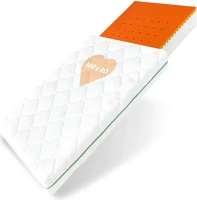 Image de Matelas enfant BestCare Visco Junior Matelas enfant en mousse froide 80×180×13 cm, mousse à mémoire de forme viscoélastique, Standard 100 by Oeko-Tex