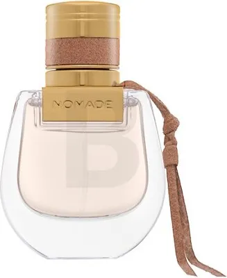 A close-up studio shot of a Chloé Nomade Eau de Toilette bottle.