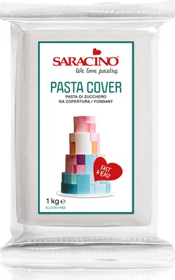 Produktbild von Saracino Pasta Cover 1 kg WEISS Bianco White Rollfondant
