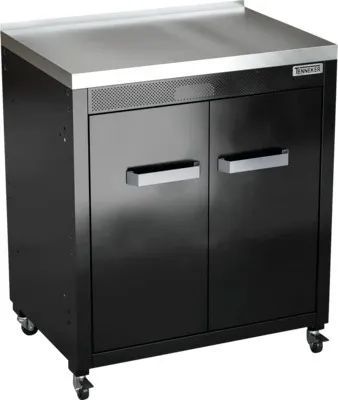 Produktbild von Küchenschrank Doppeltür TENNEKER Zenith, Outdoorküche, Edelstahl-Arbeitsplatte, Gasflaschenfach, fahrbar