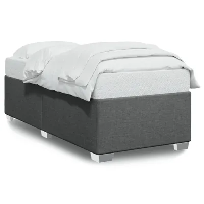 Produktbild von vidaXL Bettgestell ohne Matratze Dunkelgrau 90x190 cm Stoff