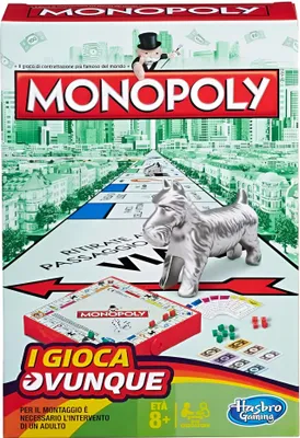 Produktbild von Monopoly Grab & Go, Brettspiel, Wirtschaftliche Simulation, 8 Jahr(e), Reiseedition, Familienspiel
