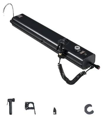 Produktbild von VEVOR Dachträger Wassertank, 17 Liter, Mehrfach-Ausschüttung Outdoor-Tank mit 2 Spritzschutzpaneelen & T-Slot, Hochkapazitäts-Aluminiumtank mit Druckanschluss, geeignet für Kofferräume, Überrollbügel, Querträger, 4.5gal