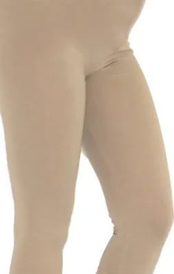 Obrázek produktu pro Těhotenské legíny termo kalhoty dlouhé těhotenské legíny bavlněný fleece uvnitř béžová L