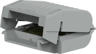 A 3D rendering of a Wago Gelbox for welding clamps.