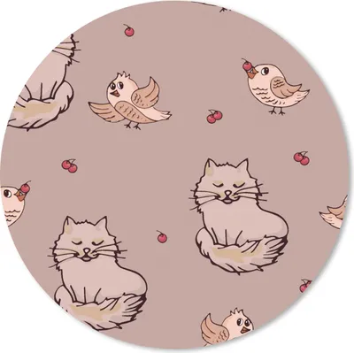 Produktbild von MuchoWow® Mauspad Mousepad Tiere - Kinder - Muster 20x20 cm - Mousepads - Maus Mat - Pad - Mausunterlage - Schreibtischmatte