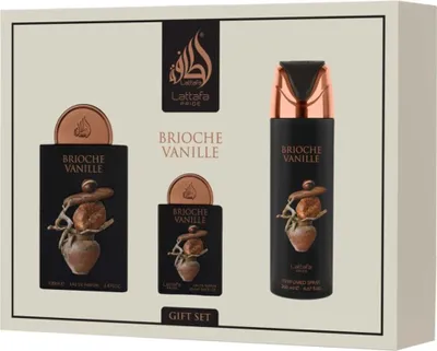 Produktbild von Lattafa Brioche Vanille Eau de Parfum Set 100 ml edp 20 ml edp 200 ml body Spray