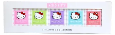 Zdjęcie produktu dla Zestaw Hello Kitty: Iconic Vichy Blue, woda toaletowa, dla dziewczynek, 5 ml *Miniatura +  Iconic Vichy Vert, woda perfumowana, dla dziewczynek, 5 ml *Miniatura +  Iconic Vichy Rouge, woda toaletowa, dla dziewcząt, 5 ml *Miniatura +  Iconic Vichy Rose, woda toaletowa, dla
