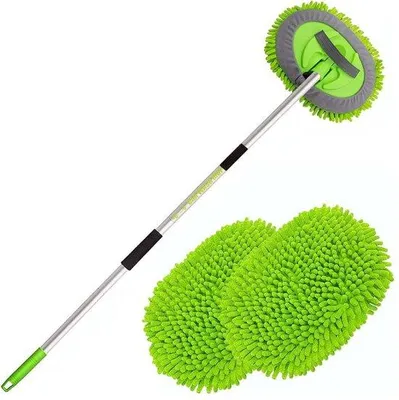 Obrázok produktu pre Teleskopická kefa na okná, zelená, 82–160 cm