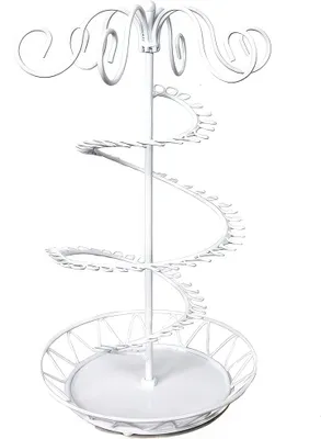Produktbild von "Spiralform" Schmuckständer Schmuckhalter Ohrringständer Metall weiss