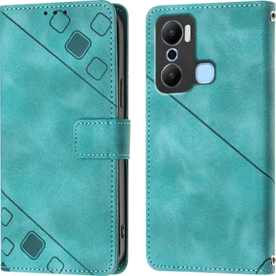 Obrázek produktu pro Pouzdro pro Infinix Note 20I X665E vyražené Flip kožené peněženkové pouzdro s funkcí stojánku zelené